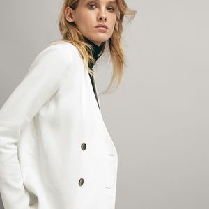 Massimo Dutti Double-breasted Cotton Jacket